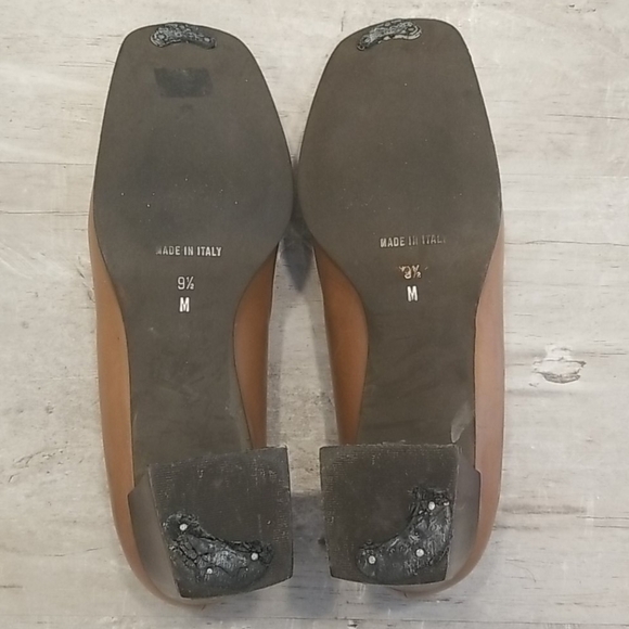 💕SAKS FIFTH AVENUE💕 Penny Loafer Leather Heels - Picture 12 of 13